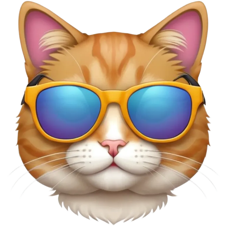 Cat wearing sunglasses emoji