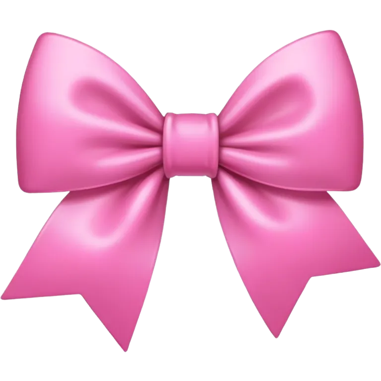 Pink bow emoji