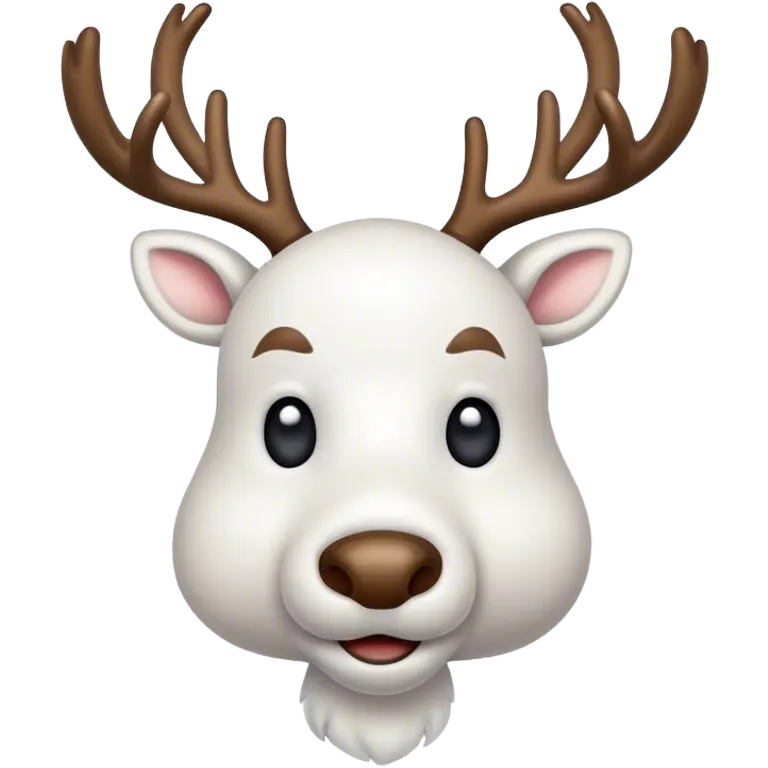 white-reindeer emoji