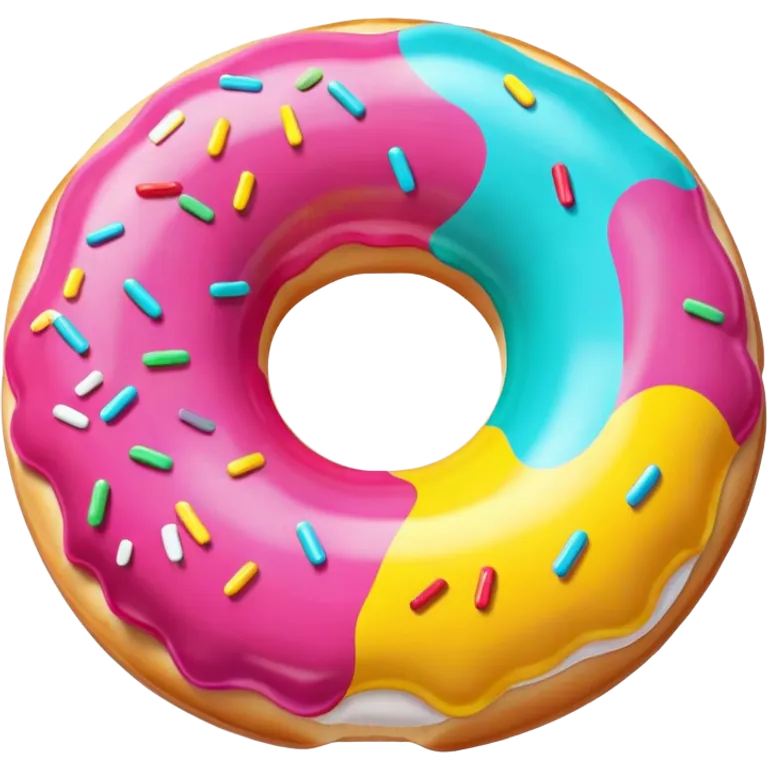 colorful donut pool float emoji