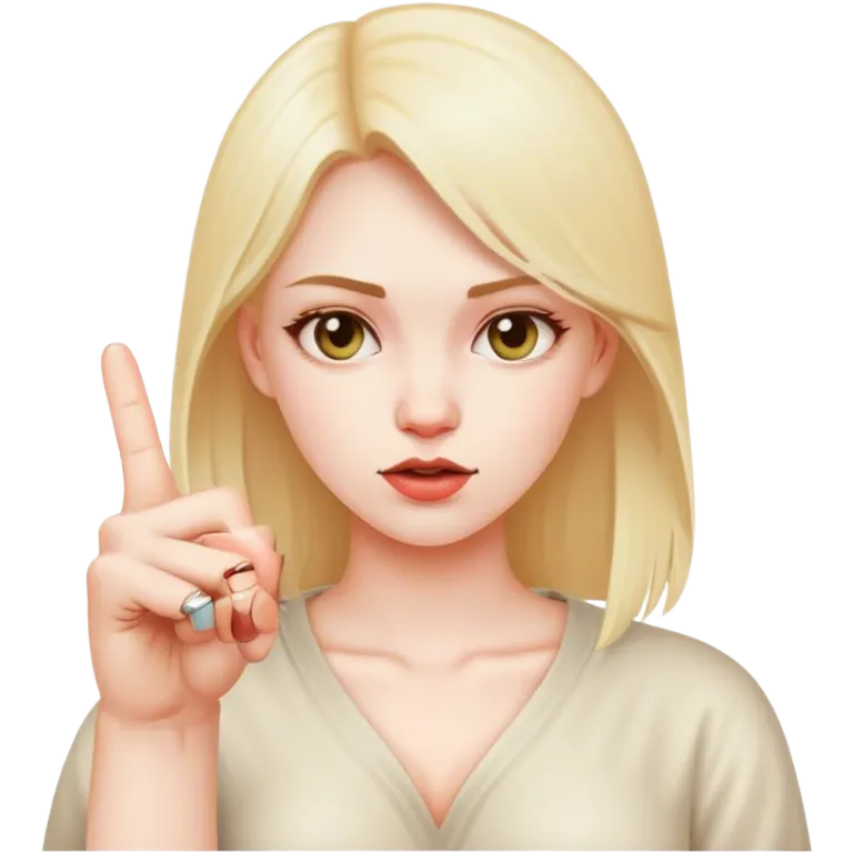 mad girl showing middle finger emoji