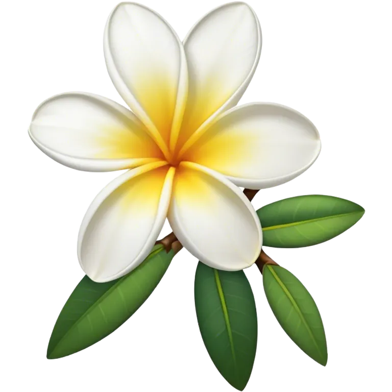 single Frangipani stem emoji