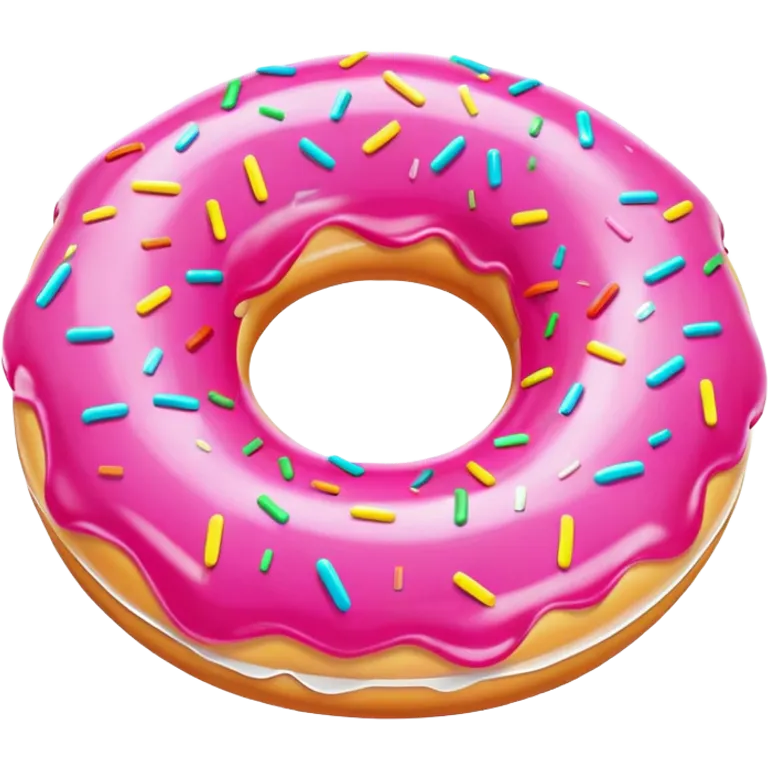colorful donut pool float emoji