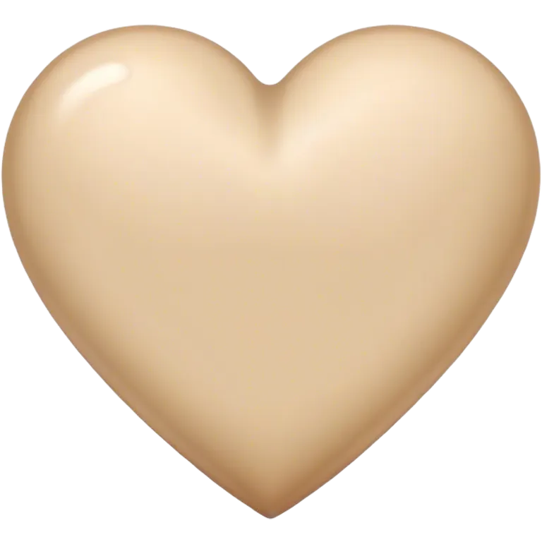 Beige heart emoji