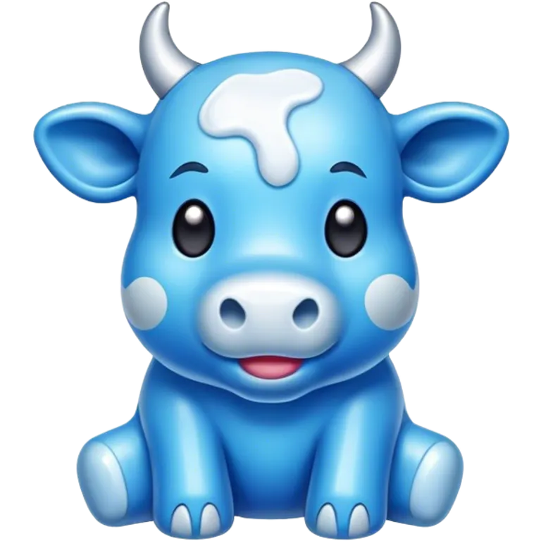 blue gummy cow emoji