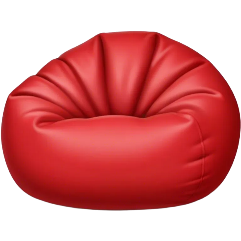 Red bean bag emoji