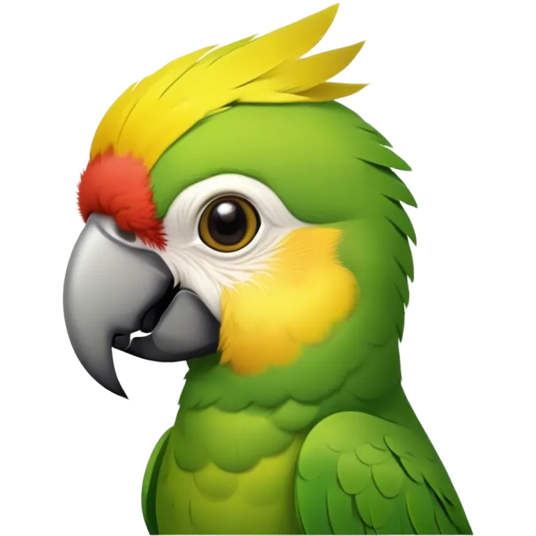 Parrot with a bowlcut emoji