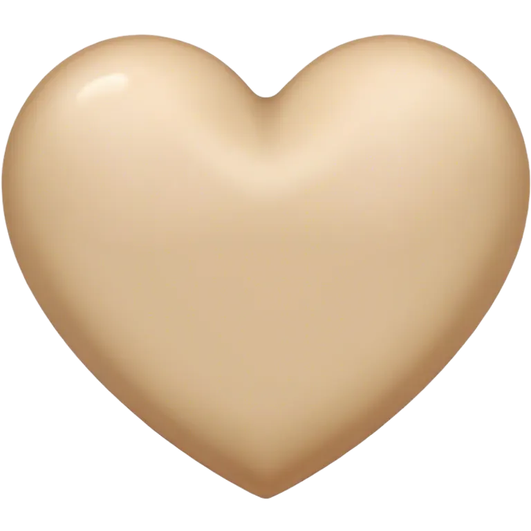 beige heart emoji
