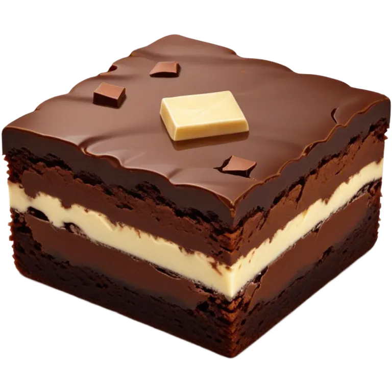 Cinematic Realistic Brownies, rich and dense with a deep chocolate hue, slightly cracked on top revealing the fudgy center, soft light reflecting off the warm surface, a few crumbs scattered around, glowing with an indulgent and comforting texture. emoji