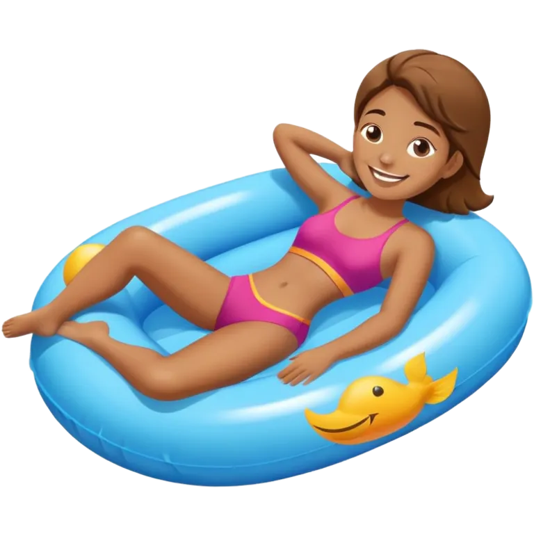 person floating on pool float emoji