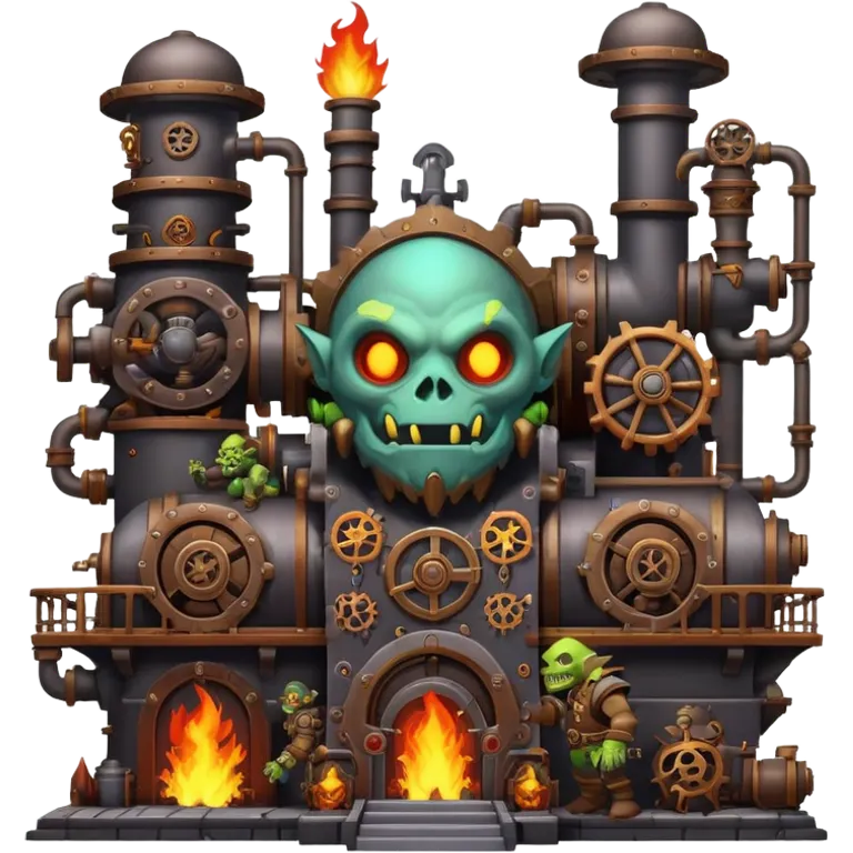 World of Warcraft industrial fantasy factory with goblins working emoji