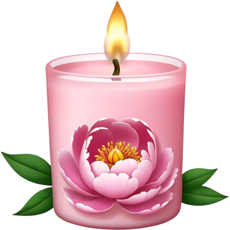 Light pink bath and body works peony candle emoji