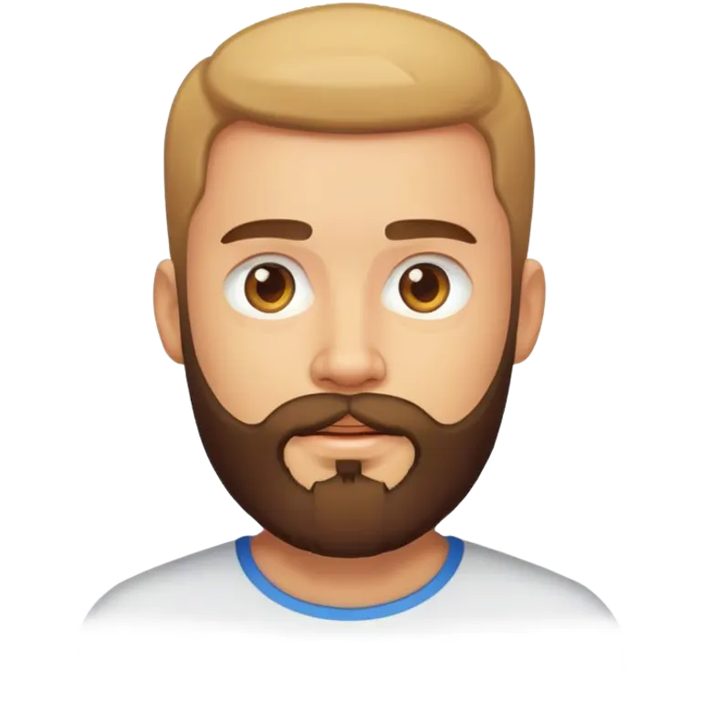 male portrait with beard emoji