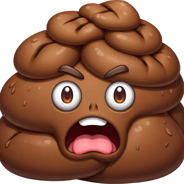 Angry poop emoji