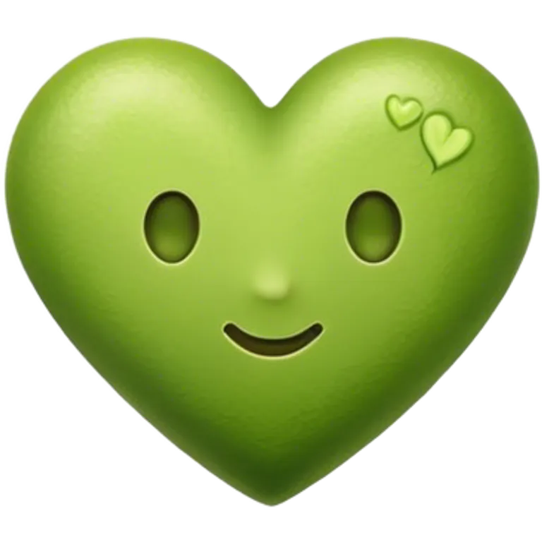 Matcha green emoji heart emoji