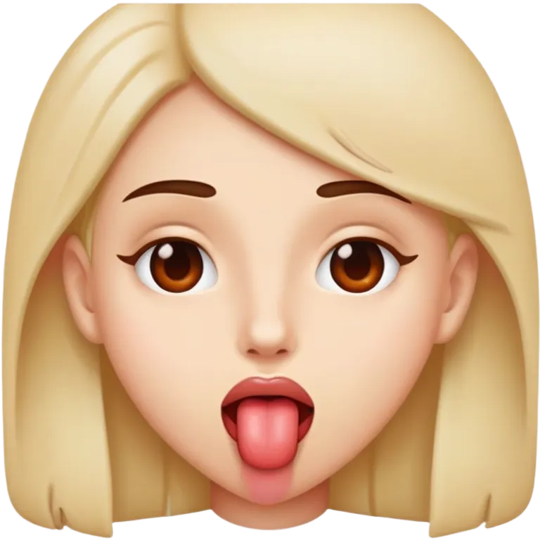 Heart eye emoji with tongue out emoji