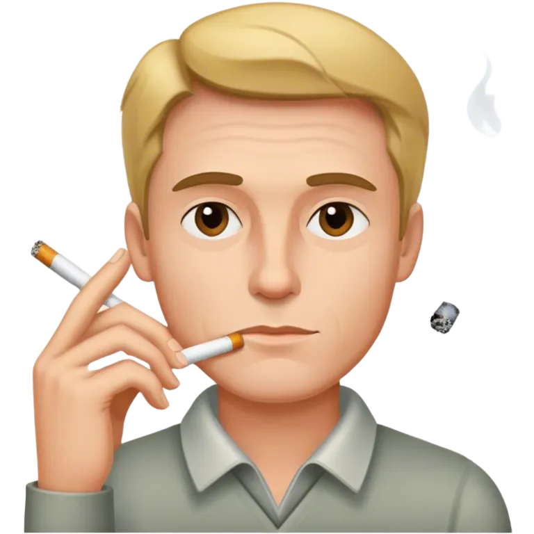 Steve with a cigarette emoji