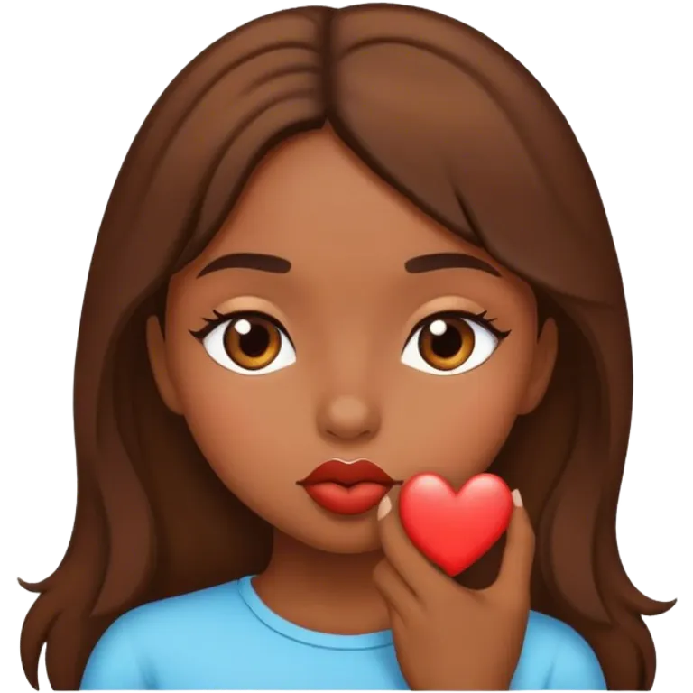 Kiss butt girl emoji
