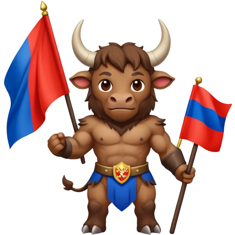 minotaur with russian flag emoji