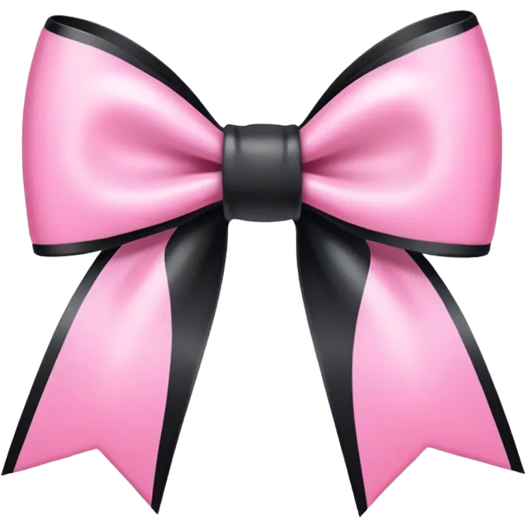 light black and pink bow emoji
