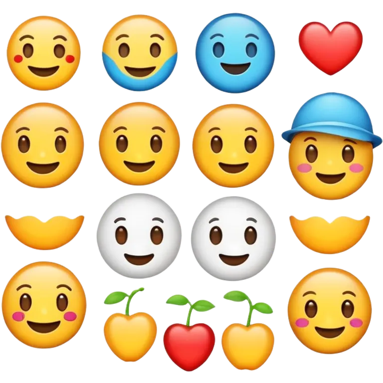 Retro cute emojis emoji