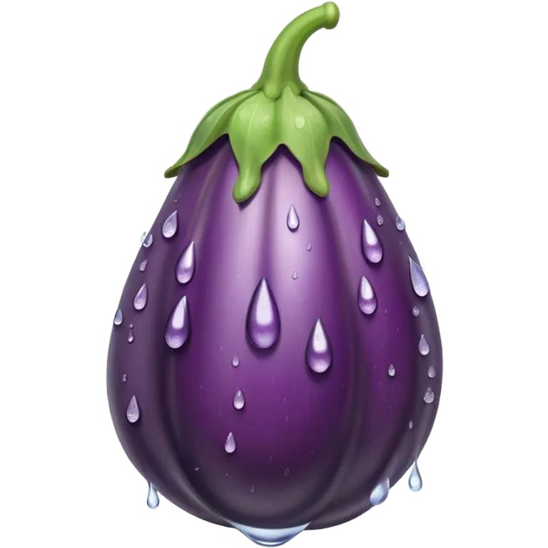 Eggplant dripping emoji