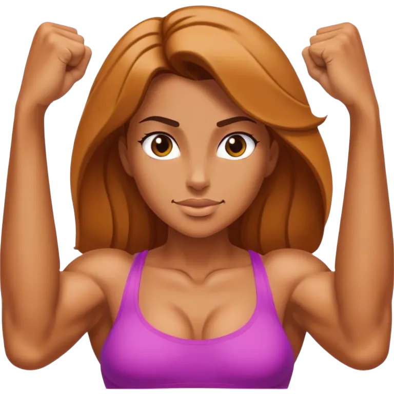 Female Bodybuilder showing biceps emoji