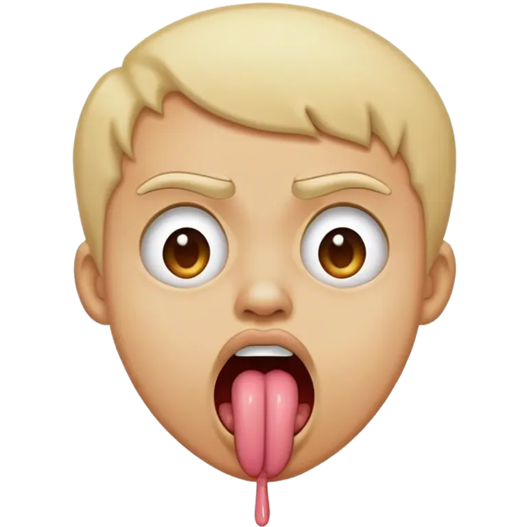 grossed out tongue out emoji