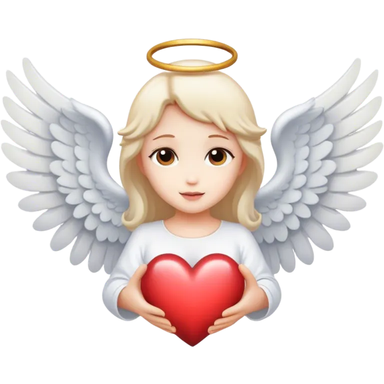 Heart with angel wings emoji