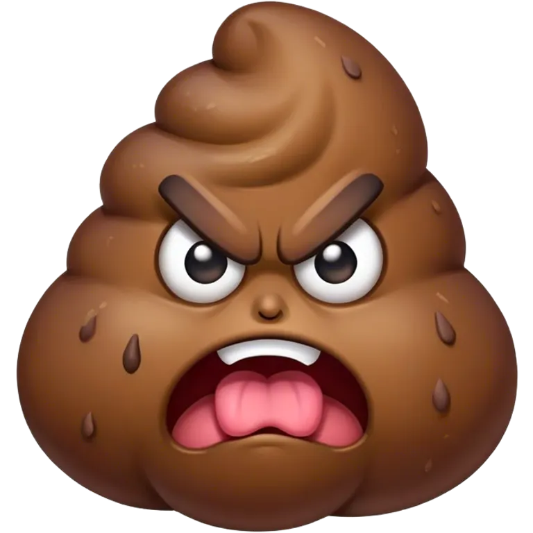 Angry poop emoji