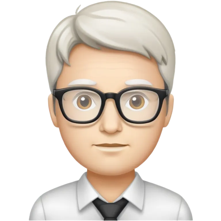 System administrator with white skin and glasses  emoji
