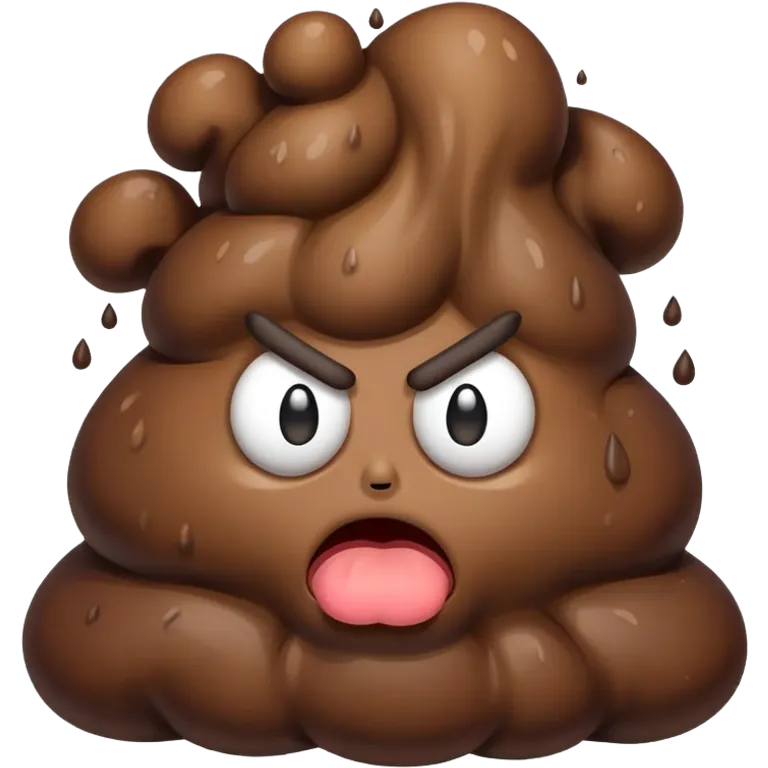 Angry poop emoji