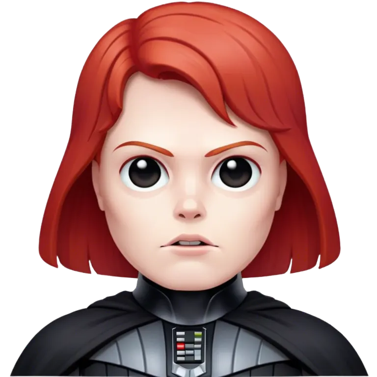 Darth Vader with red hair emoji