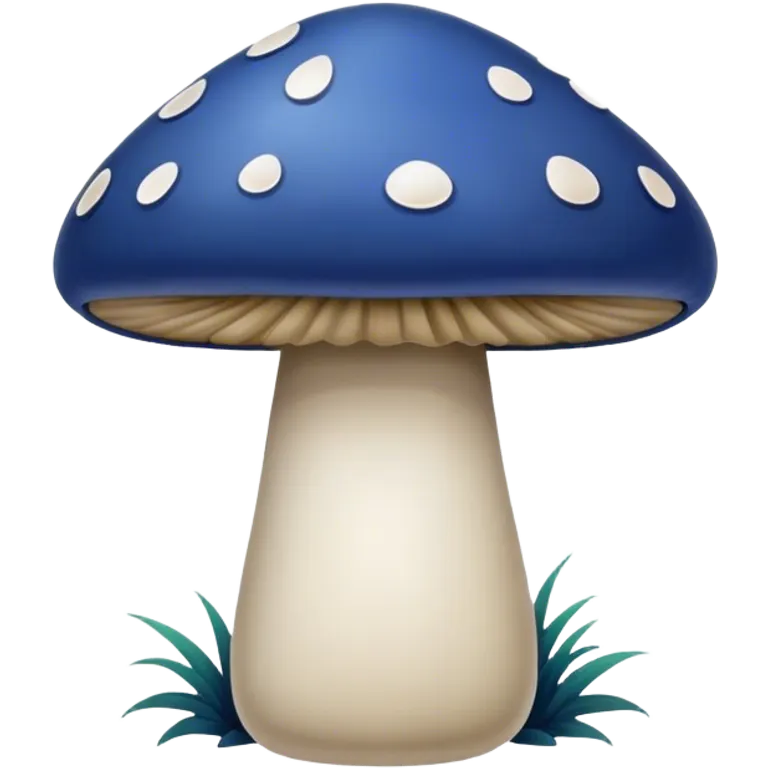 mushroom navy blue  emoji