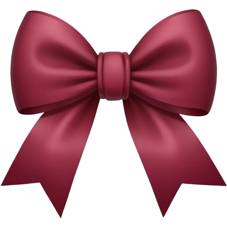 burgundy bow emoji