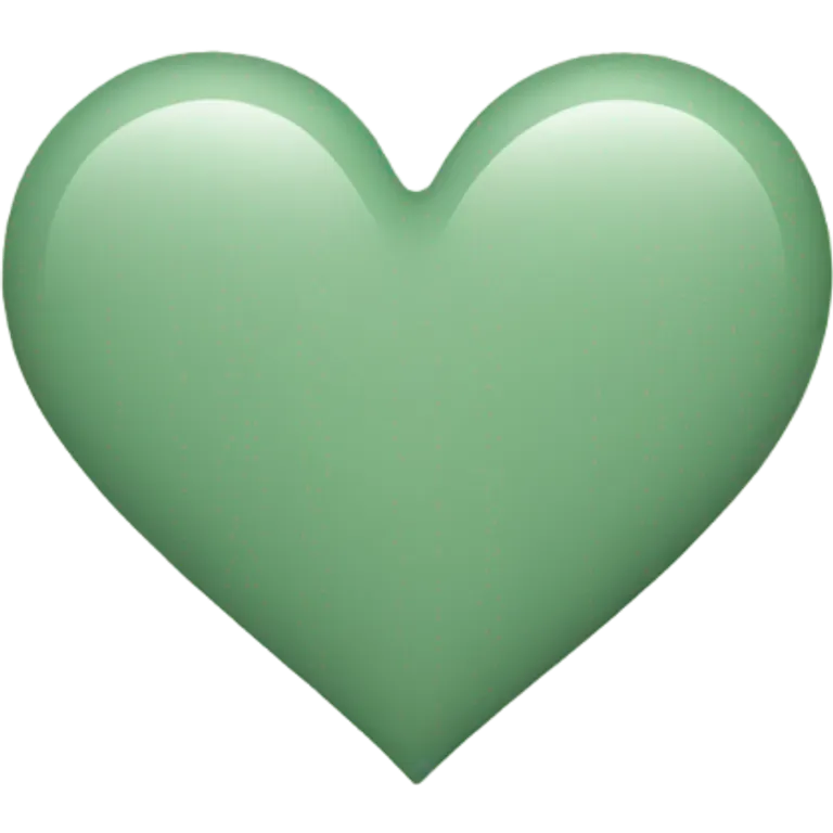 Sage green heart emoji