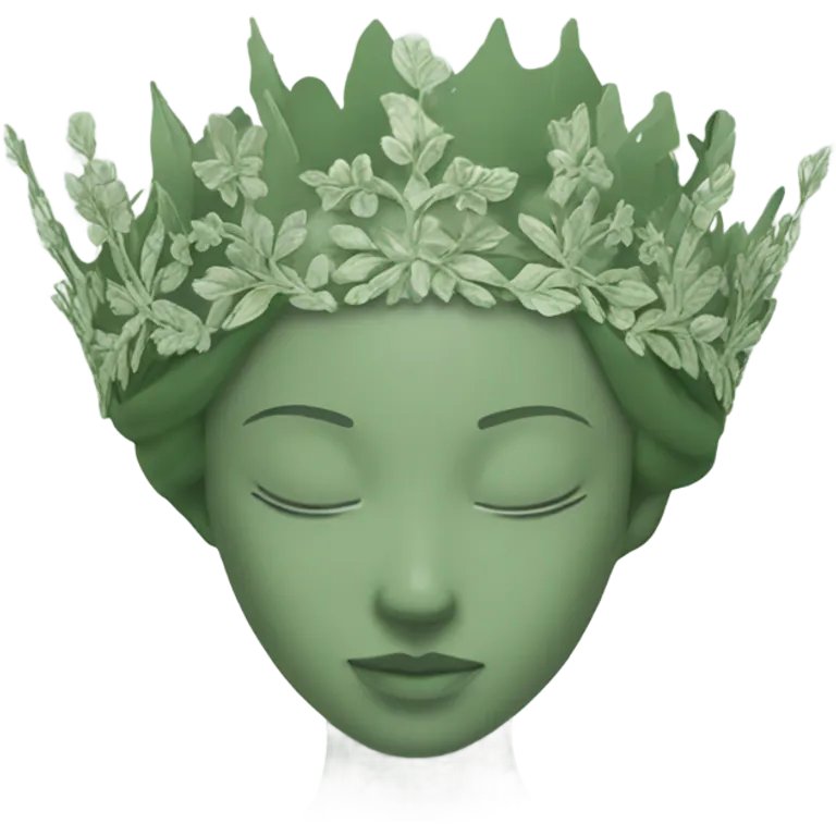 sage green crown emoji