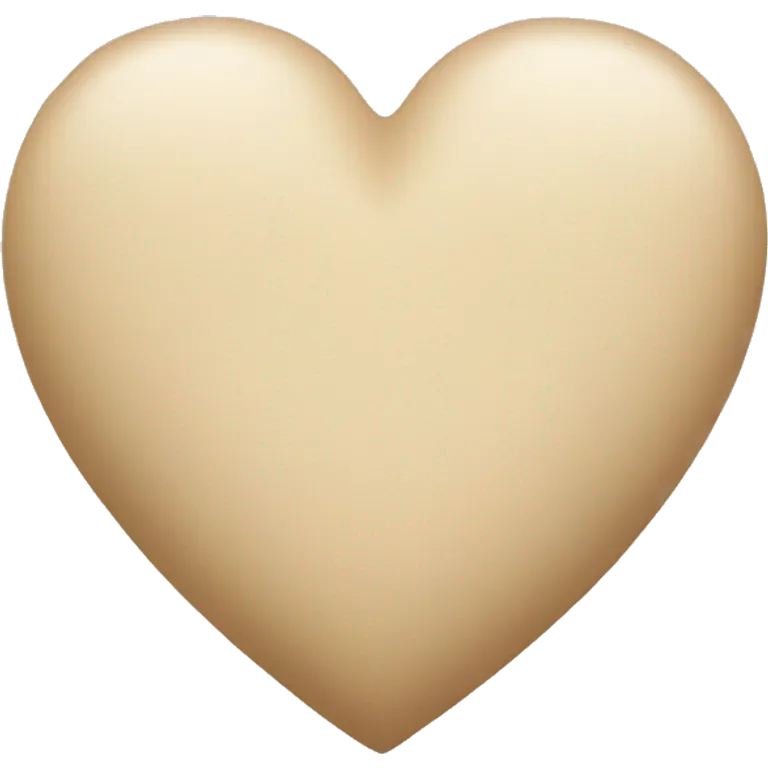 Beige heart emoji