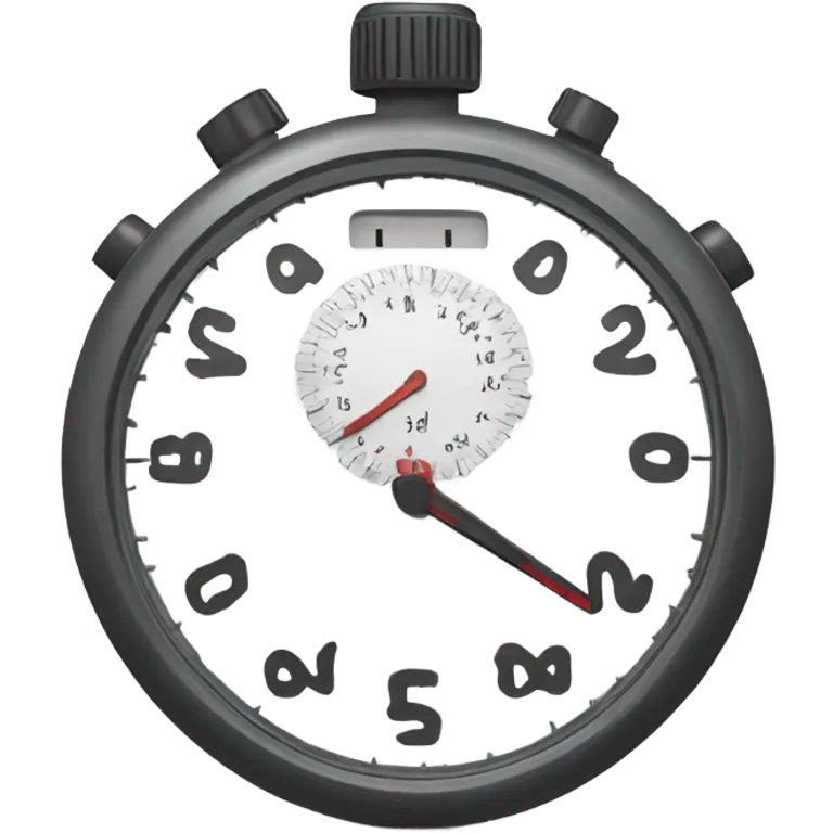 a cracked stopwatch emoji