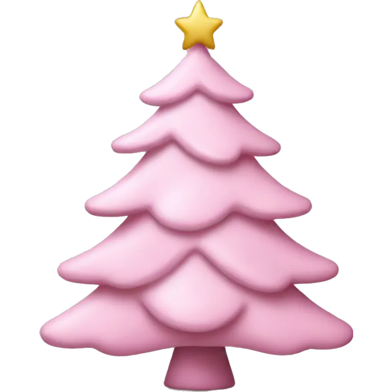 pastel pink christmas tree emoji