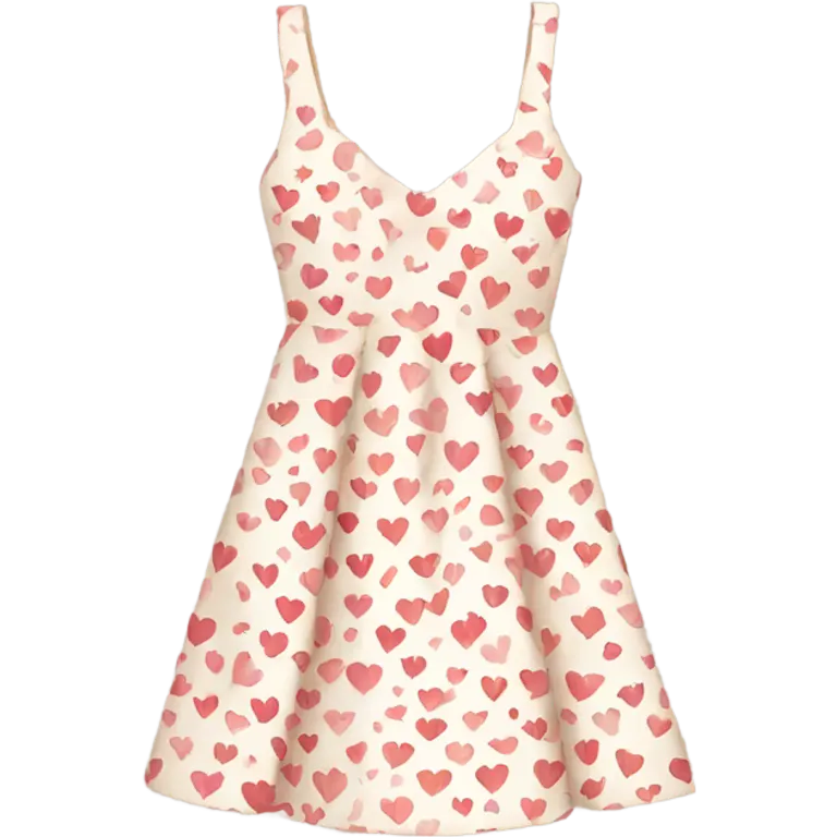 dress with a heart pattern emoji