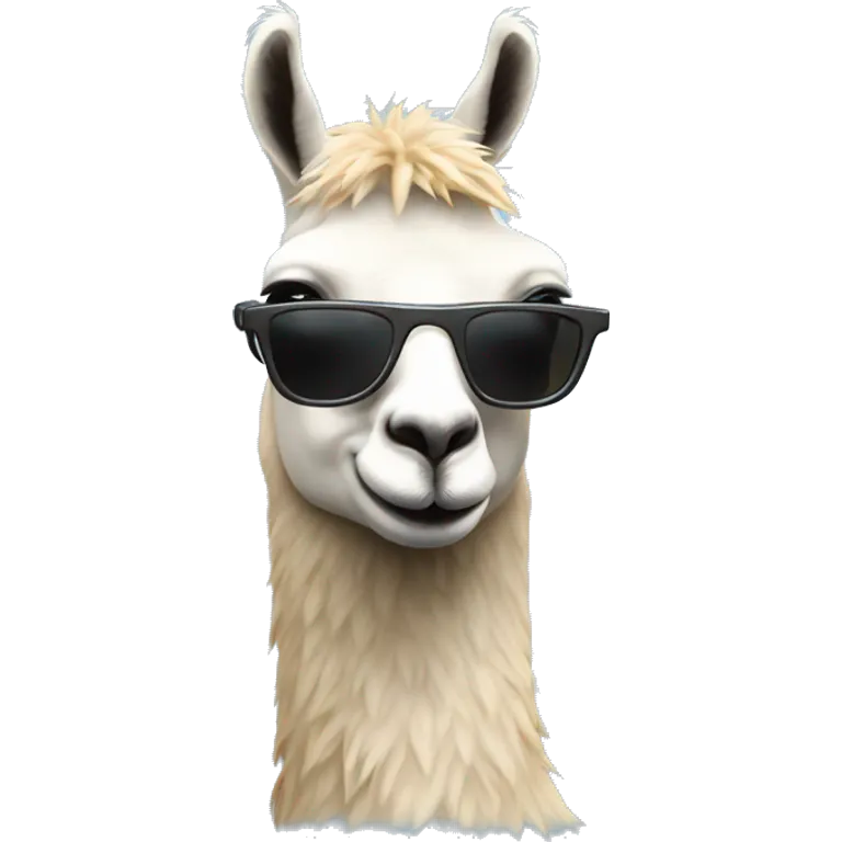 Un lama avec des lunettes de soleil  emoji