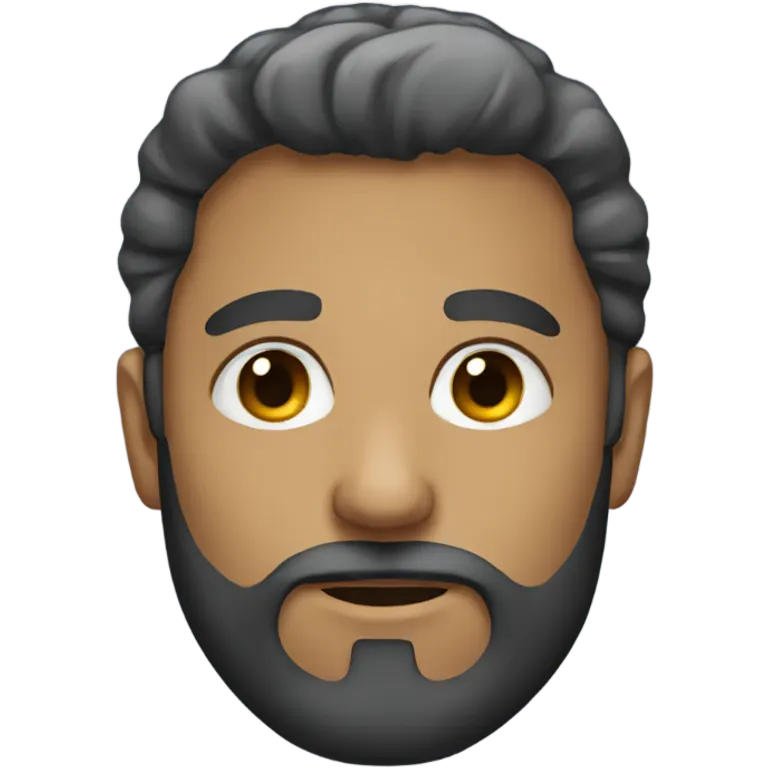 male portrait with beard emoji