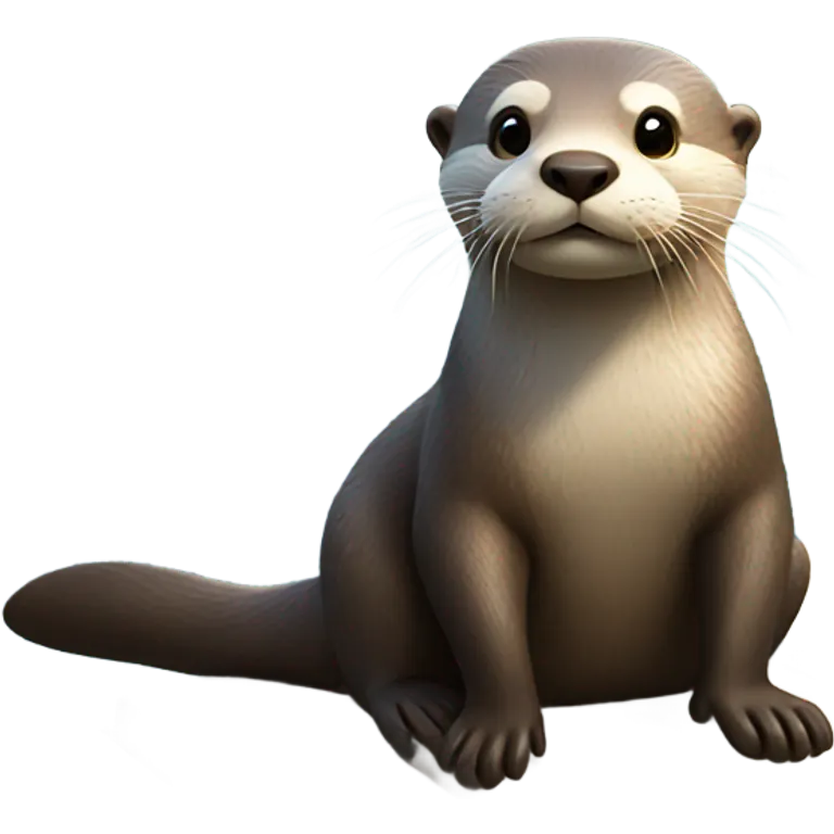 Otter riding on a pontoon emoji