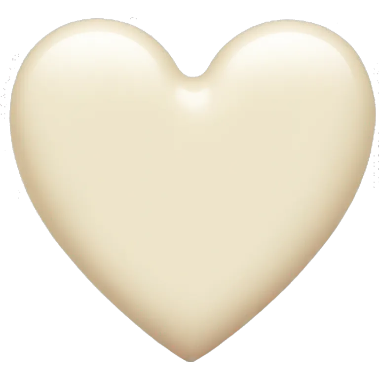 Milk-colored heart emoji