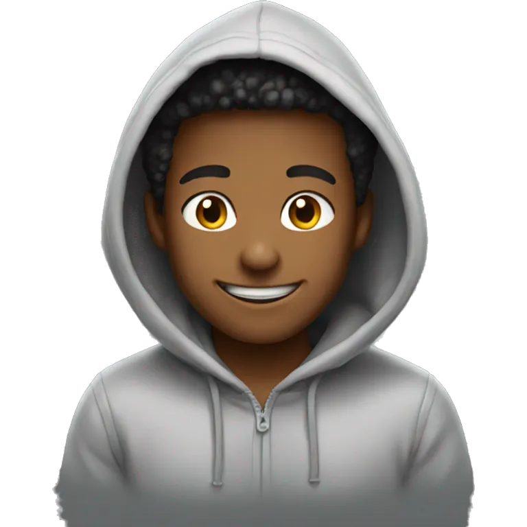 smiling boys in hoodies emoji