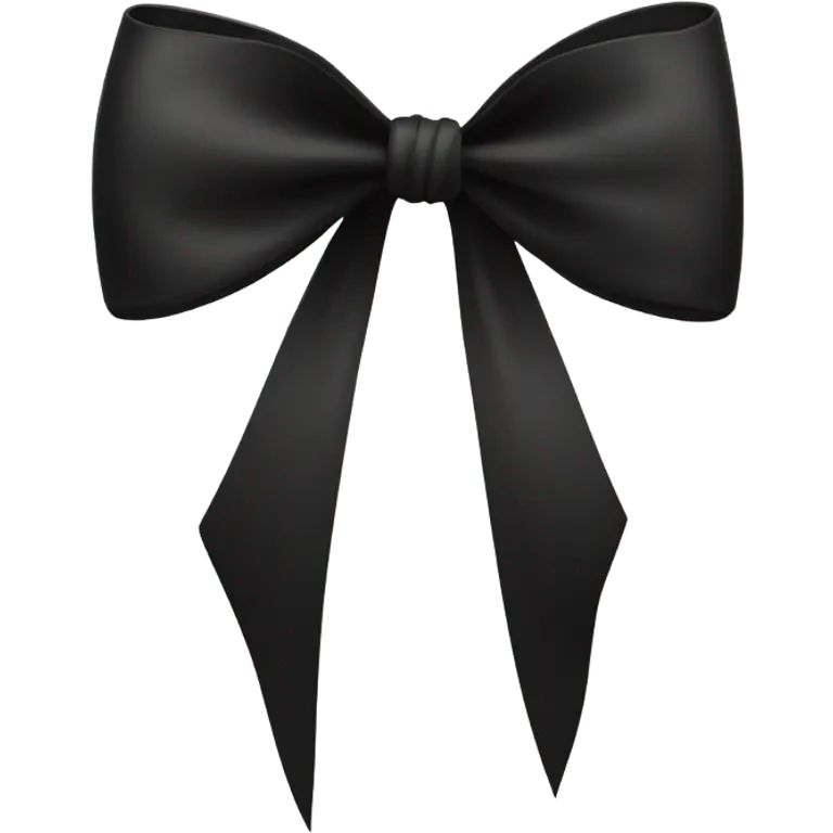 Black bow emoji