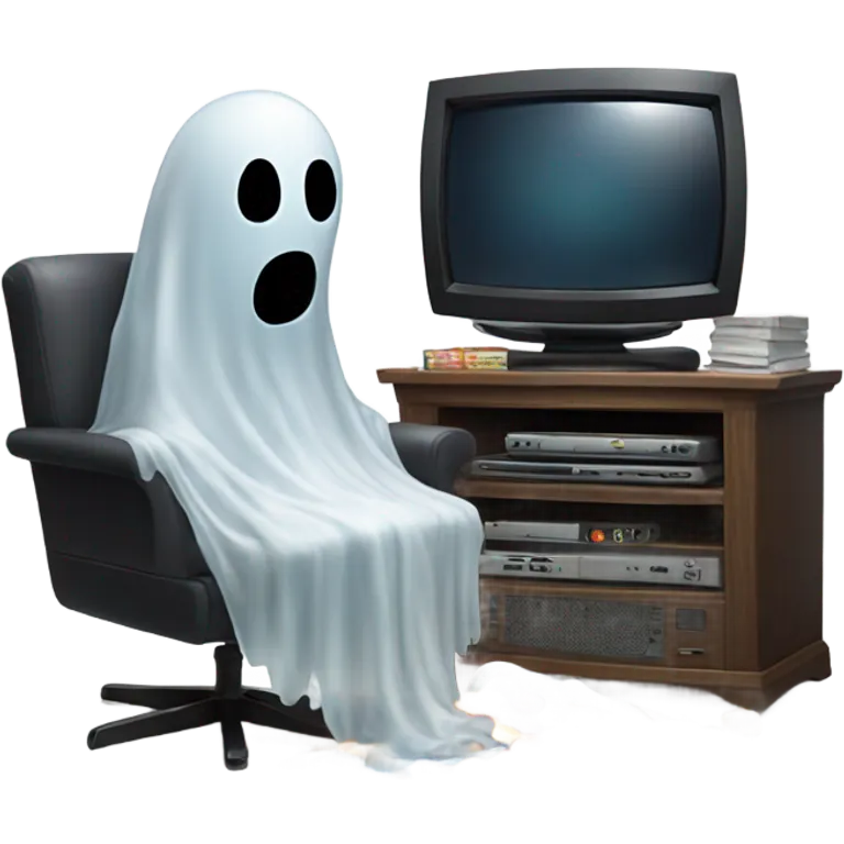 sad ghost playing video game emoji