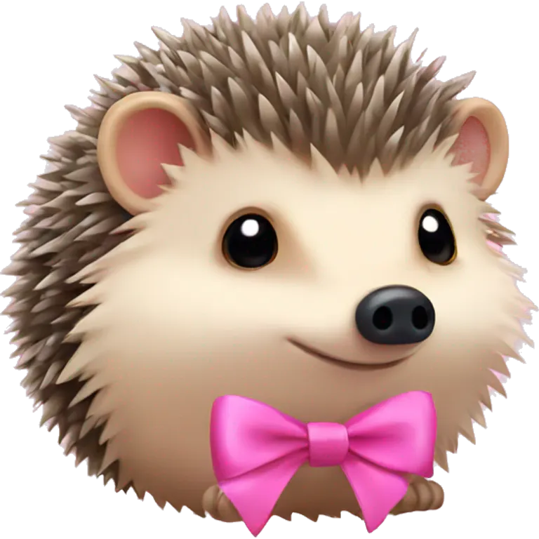 hedgehog with a pink bow emoji
