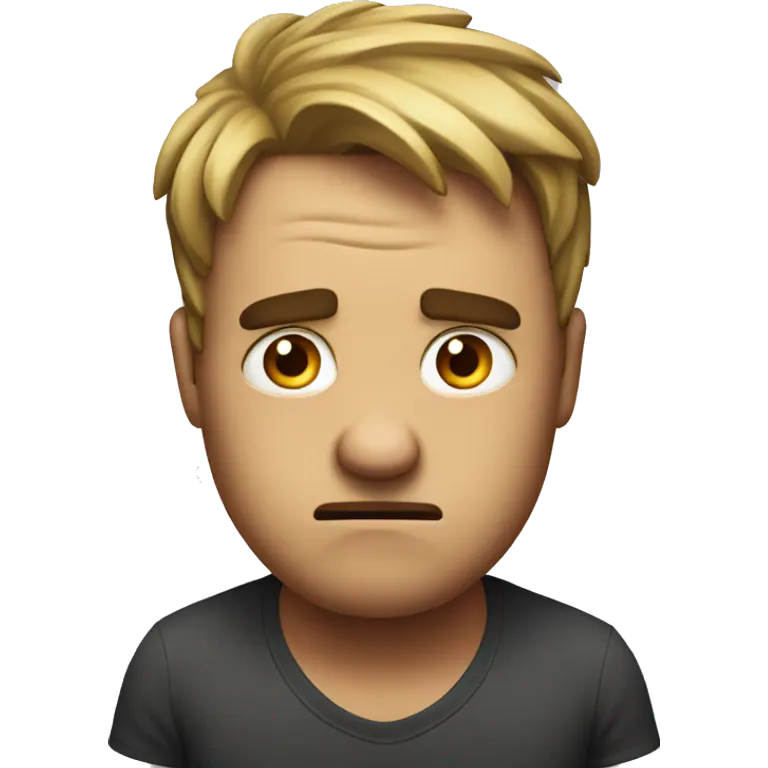 Annoyed, funny face emoji